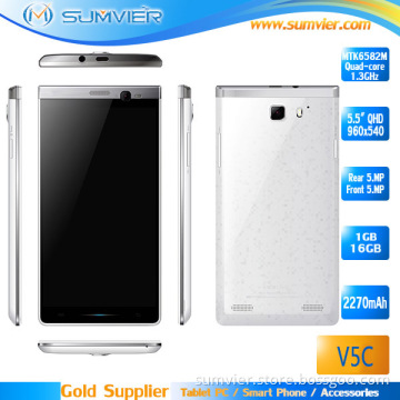 Quad Core Mrk6582 5MP Dual Camera Mobile Inew V5c (I8000)